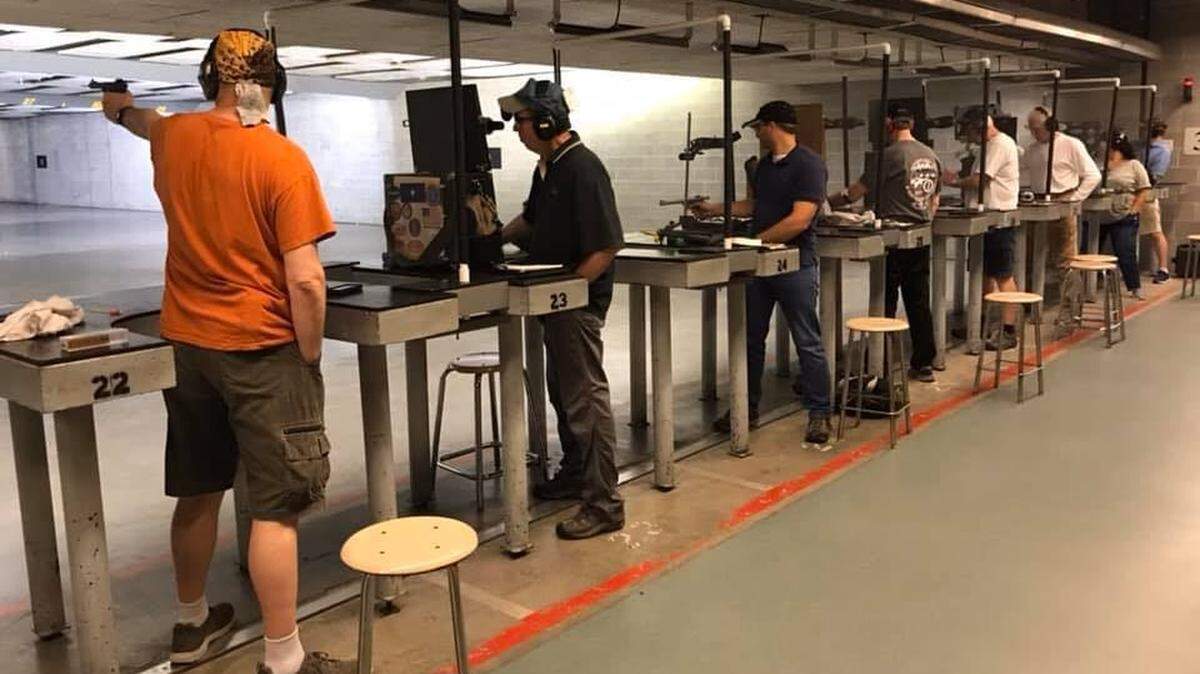 A recent Precision Pistol League Night at the Wake County Firearms Education and Training Center.