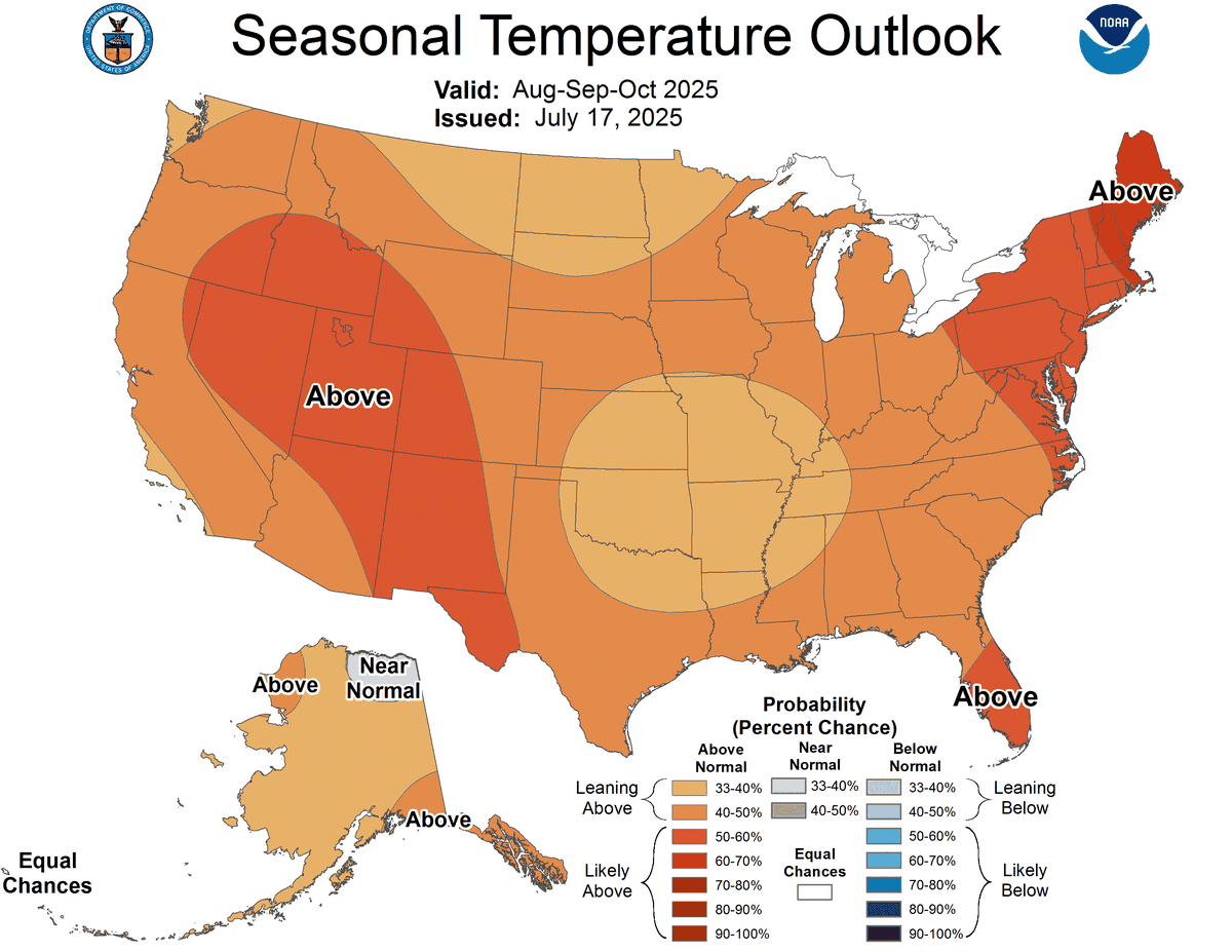 July 2025 was the hottest on record at Raleigh-Durham International Airport, the National Weather Service says. After a week of somewhat cooler temperatures, it’s expected to be warmer-than-average across North Carolina from August through December.