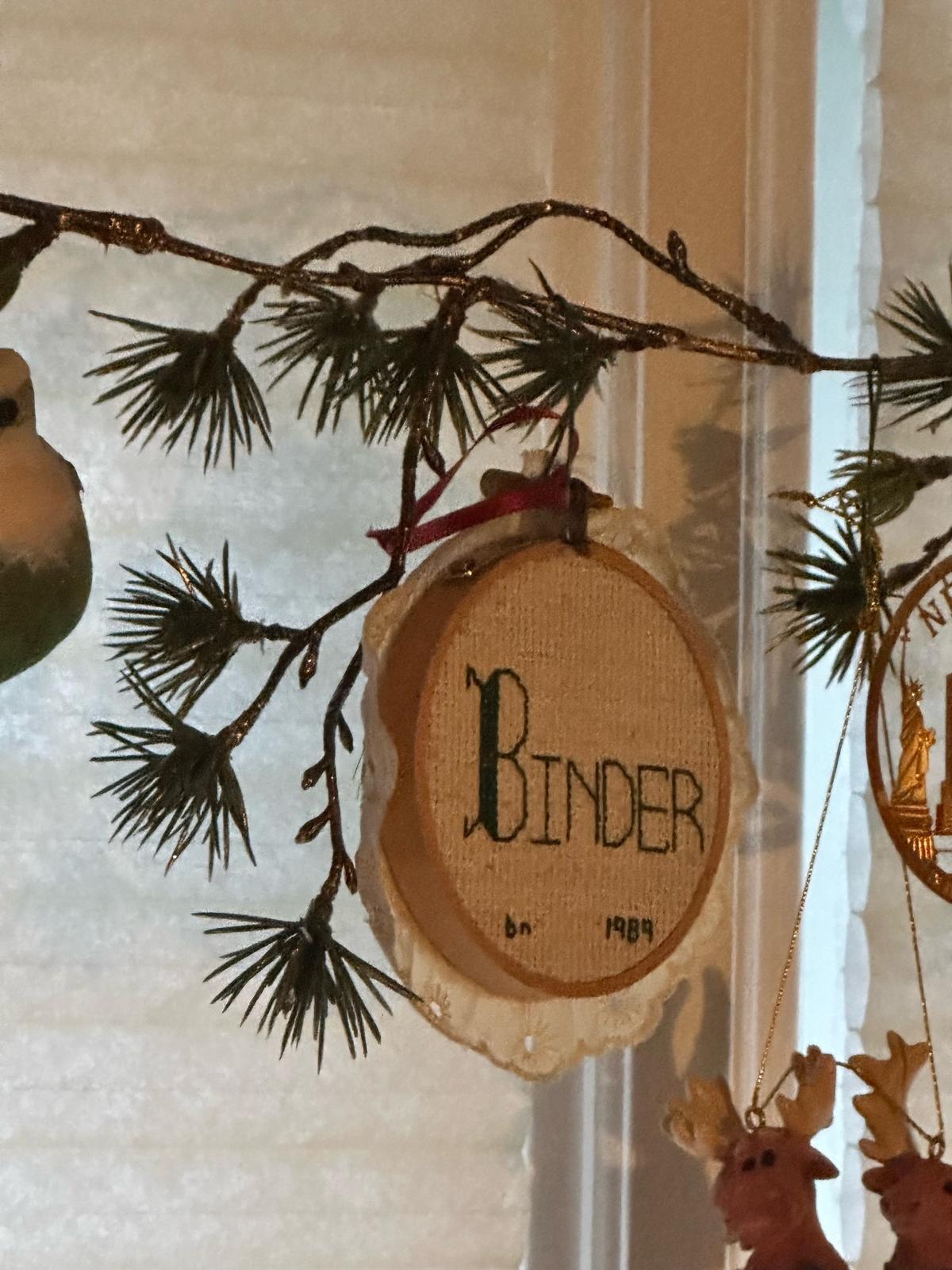 This framed handiwork was a gift to Ellen Binder from a friend as thanks for Ellen’s teaching her to cross-stitch.