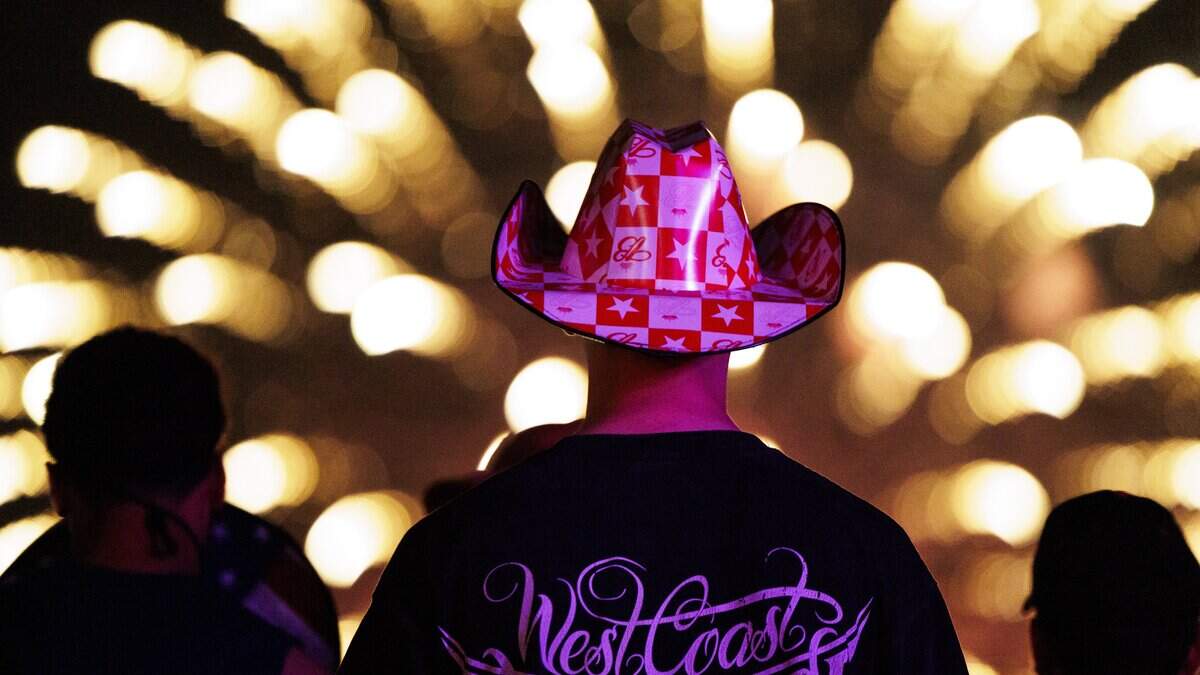 Attendees viewed the Fourth of July fireworks spectacle from The Big Field at Dix Park on Saturday, July 4, 2026, in Raleigh.