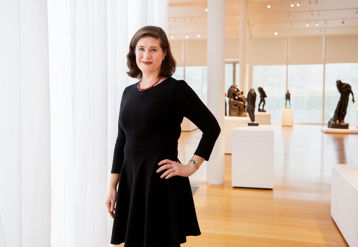 Since taking her new role as director of the North Carolina Museum of Art on Nov. 1st, Valerie Hillings has begun making her mark on the public institution saying, “I am a curator by training [...] so I will be really thinking about how we can remember in everything we do that it emanates from thinking about art.” Portrait made in the Rodin Gallery at the North Carolina Museum of Art on Thursday, Dec. 20, 2018, in Raleigh, NC.
