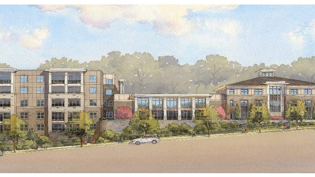 A rendering of The Reserve at North Hills senior living project planned in the midtown area of Raleigh.