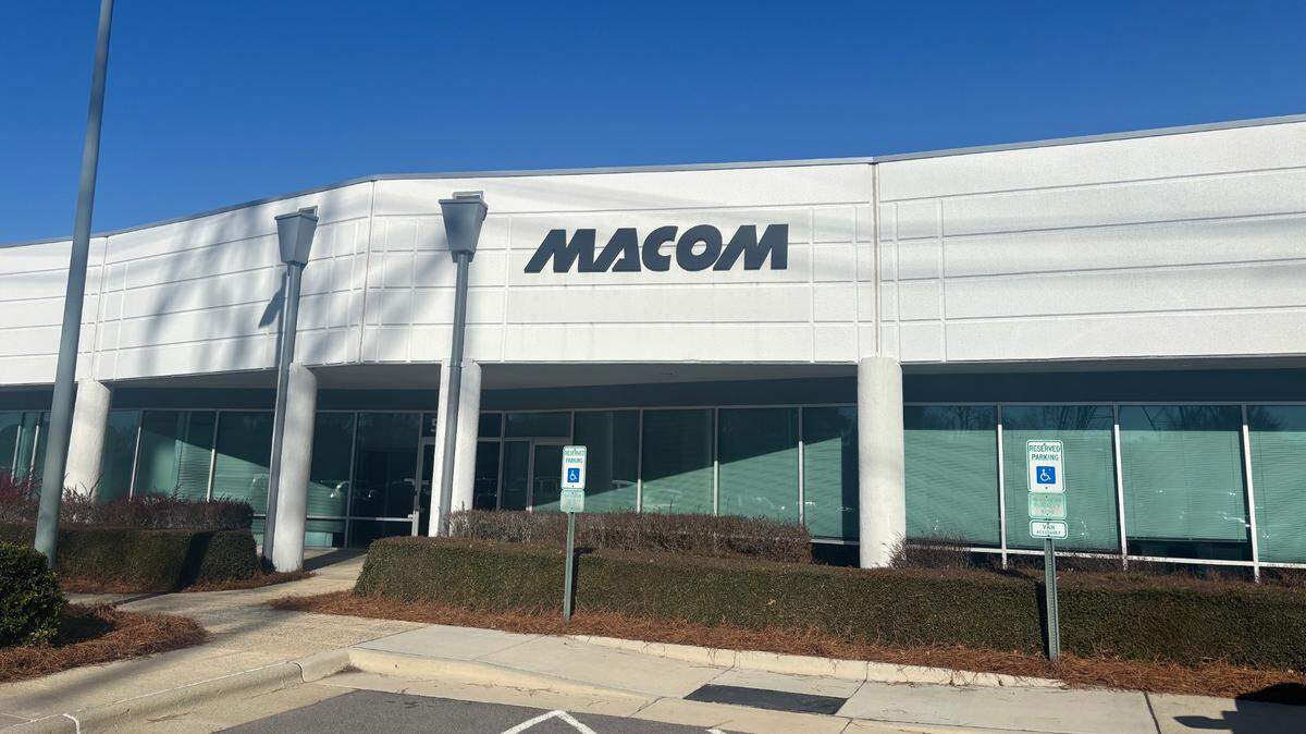 The Morrisville, NC offices of MACOM, a Massachusetts semiconductor manufacturer that announced plans to grow its Triangle operations.