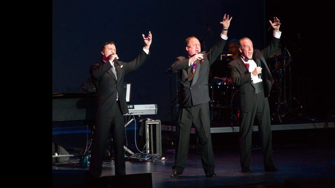 Ciaran Sheehan, Craig Schulman and Mark Jacoby perform during "Three Phantoms in Concert" in 2014 at Raleigh's Memorial Auditorium. Schulman will present the show at the Garner Performing Arts Center April 7 with two other singers.