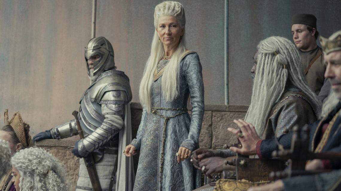 Eve Best as Princess Rhaenys Targaryen in the HBO series “House of the Dragon.”