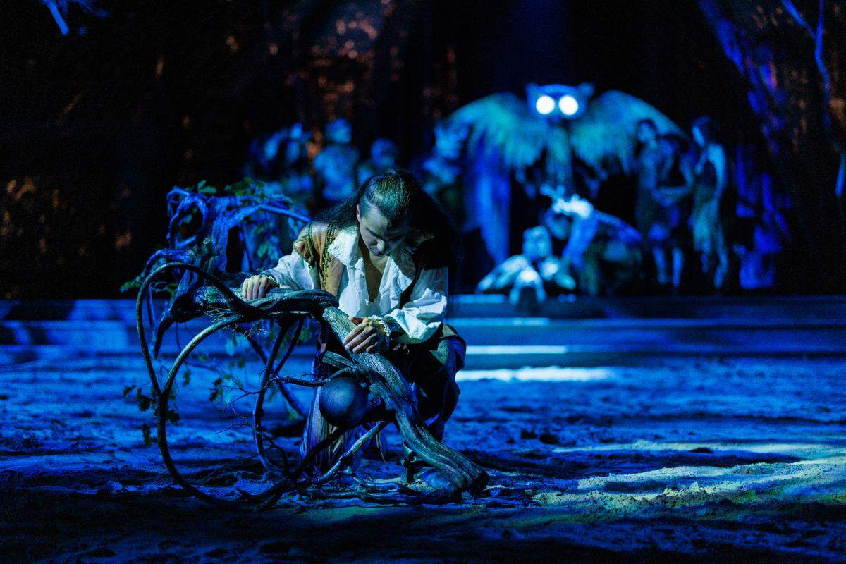 A scene from “The Lost Colony” outdoor drama staged for 87 years on the Outer Banks and chronicling contact between English colonists and indigenous tribes. This production was staged during the 2023 season.