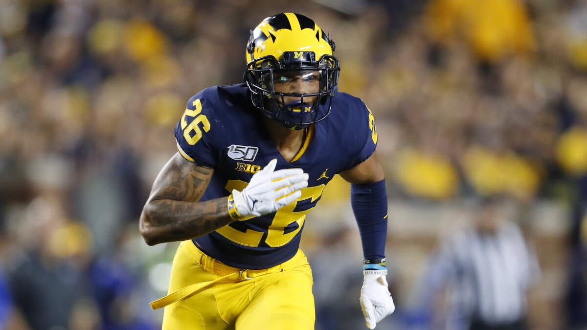 Michigan defensive back J’Marick Woods plays against Middle Tennessee in the second half of an NCAA college football game in Ann Arbor, Mich., Saturday, Aug. 31, 2019.