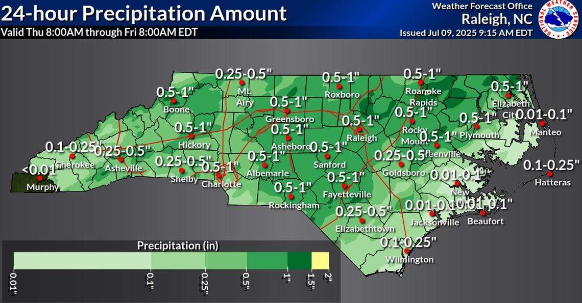 More precipitation is headed to the Triangle days after the remnants of Tropical Storm Chantal dropped inches of rain across central North Carolina.