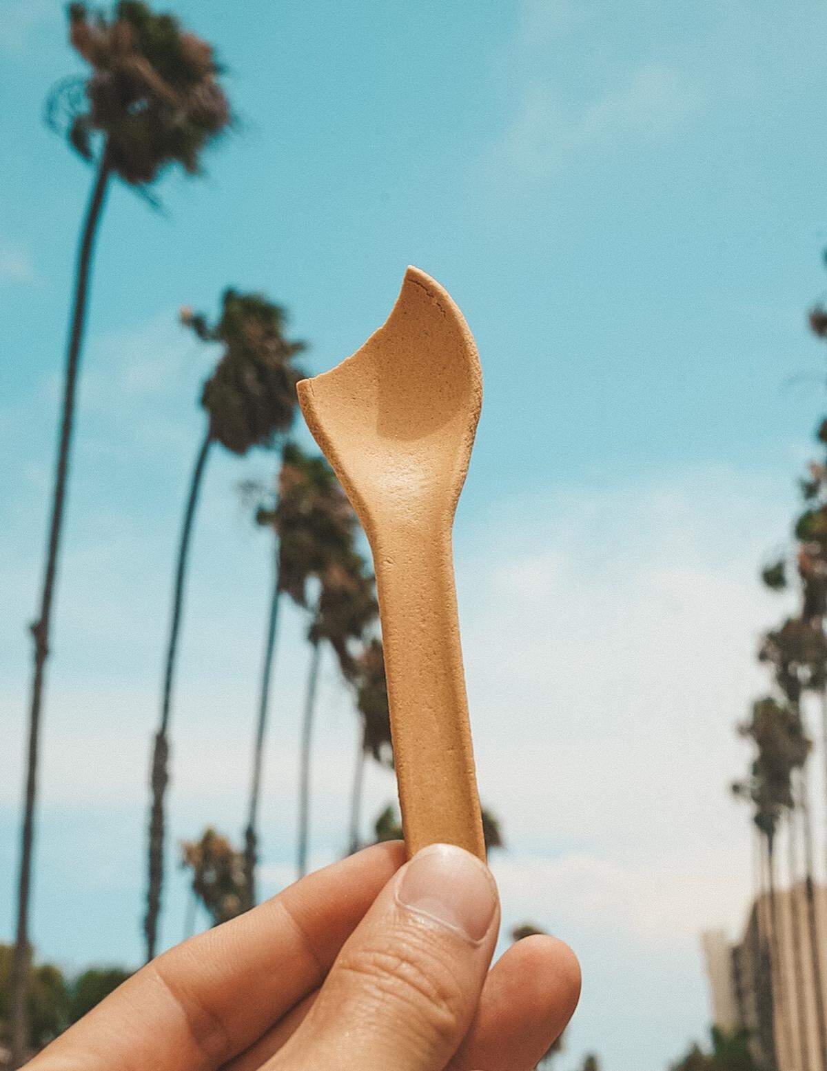 An Incredible Eats spoon. The company plans to expand into sporks, chop sticks, and straws.