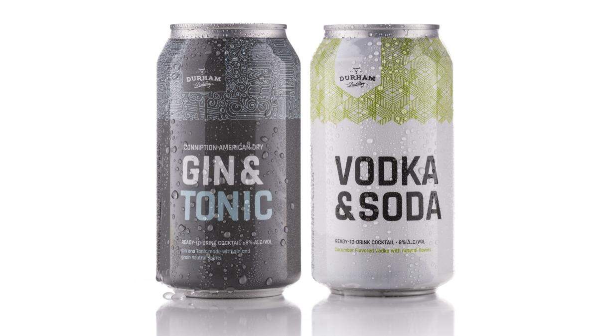 This month, Durham Distillery released two cocktails in a can. There’s a gin and tonic made with the company’s Conniption gin and a cucumber vodka and soda.