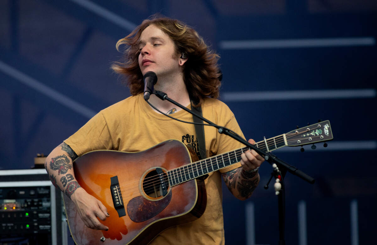 Billy Strings and his band play the first of three nights at Cary, N.C.’s Booth Amphitheater, Thursday, June 23, 2022.