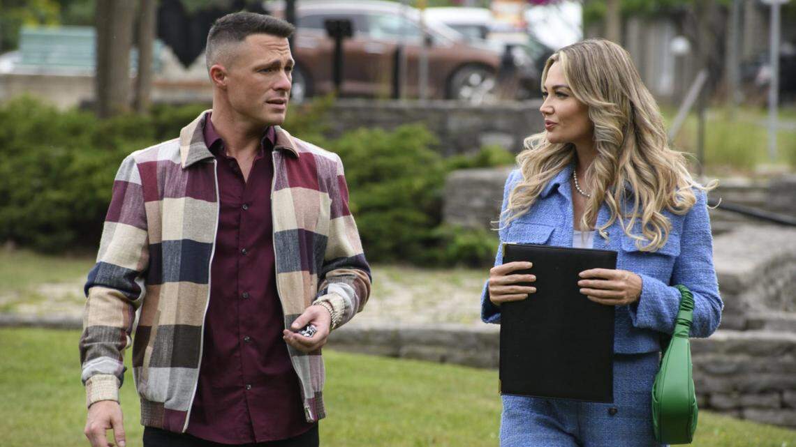 Colton Haynes and Gabrielle Graham in the Lifetime movie “Swindler Seduction.”