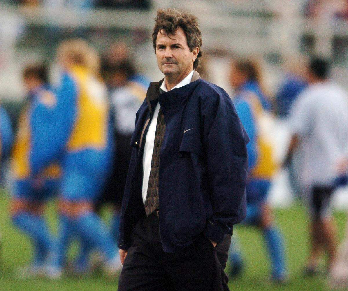 UNC’s Anson Dorrance looks on before the Tar Heels faced UCLA, Friday, Nov. 01, 2006 at the SAS Soccer park, in Cary. UNC won 2-0