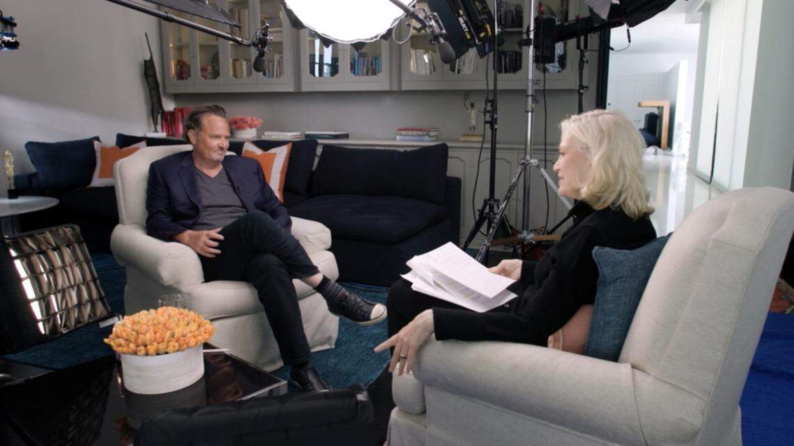 Matthew Perry with Diane Sawyer for a special interview airing on ABC News.