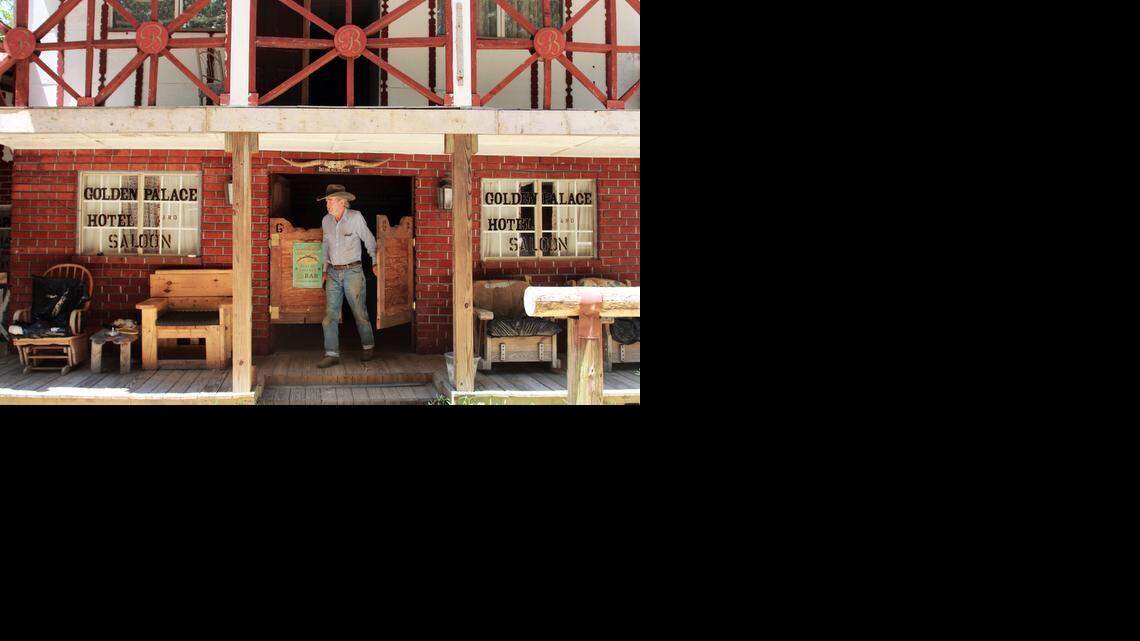 William “Wild Bill” Drake leaves the hotel in Shadowhawk, an Old West town he built in his Johnston County backyard. Drake, an actor who spent much of his career in film and television westerns, wants everyone to enjoy a sliver of the frontier life.
