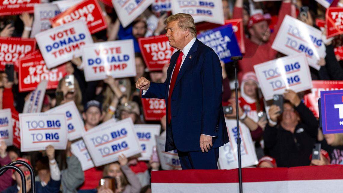 Former president Donald J. Trump spoke before thousands of supporters in the Special Events Center at the Greensboro Coliseum Complex on Saturday, March 2, 2024.