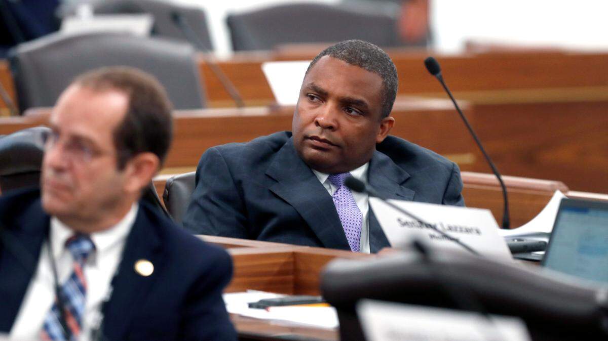 Sen. Don Davis listens to a speaker during the N.C. Senate Education Committee meeting in Raleigh, N.C., Wednesday, July 21, 2021.