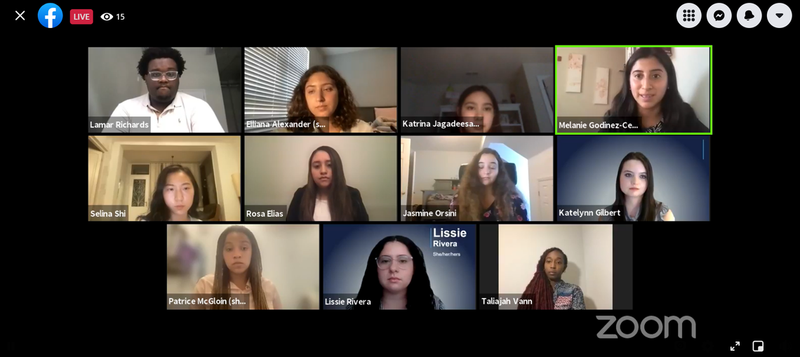 Student leaders at UNC-Chapel Hill discuss issues facing students during a virtual Campus Presidents’ Council Meeting on Wednesday, June 23, 2021.