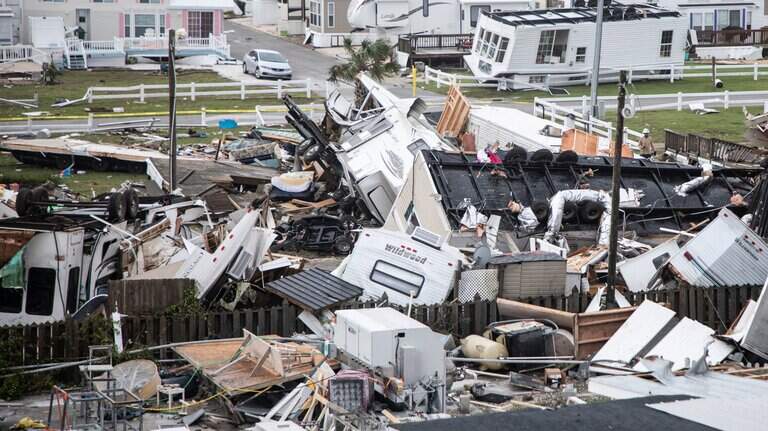 Waterspout from Hurricane Dorian causes damage at RV park in Emerald Isle
