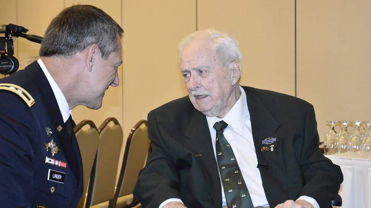 Maj. Gen. Michael D. "Iron Mike" Healy when he was awarded the Distinguished Member of the Special Forces Regiment award in Jacksonville in 2015.
