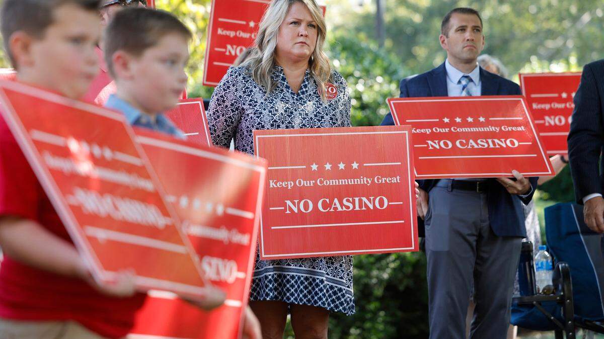 On Sept. 5, 2023, a group of residents of Rockingham and Nash counties, two of the four counties that could have hosted new casinos if a Republican proposal advanced, spoke out against the plan during a press conference outside the Legislative Building.