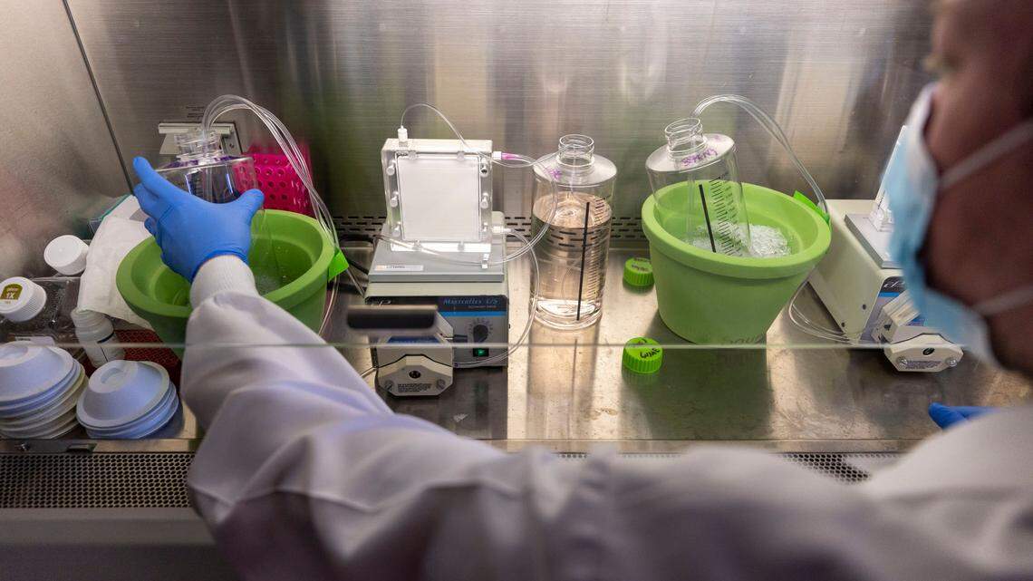 The Duke Human Vaccine Institute research lab on Wednesday, July 13, 2022 in Durham, N.C.