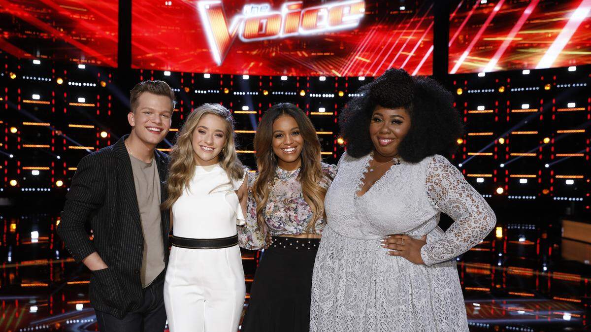 (L-R): "The Voice" Top 4 singers Britton Buchanan, Brynn Cartelli, Spensha Baker and Kyla Jade.
