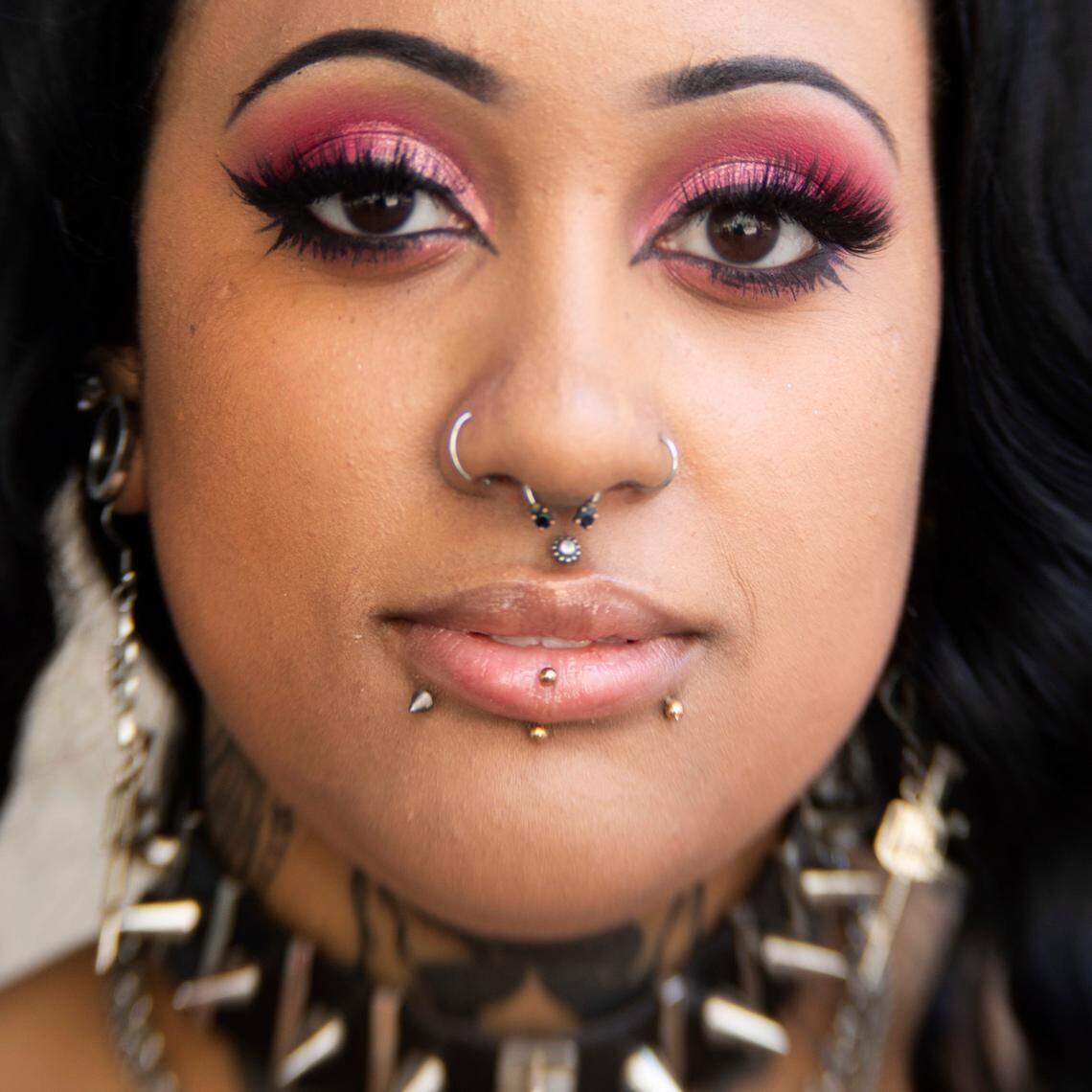 Ellie Ochman poses for a portrait outside of GalaxyCon Raleigh, Friday, July 28, 2023.