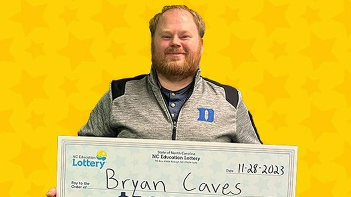 Bryan Caves of Willow Spring, North Carolina, called his wife immediately to tell her he had a winning Cash 5 ticket.