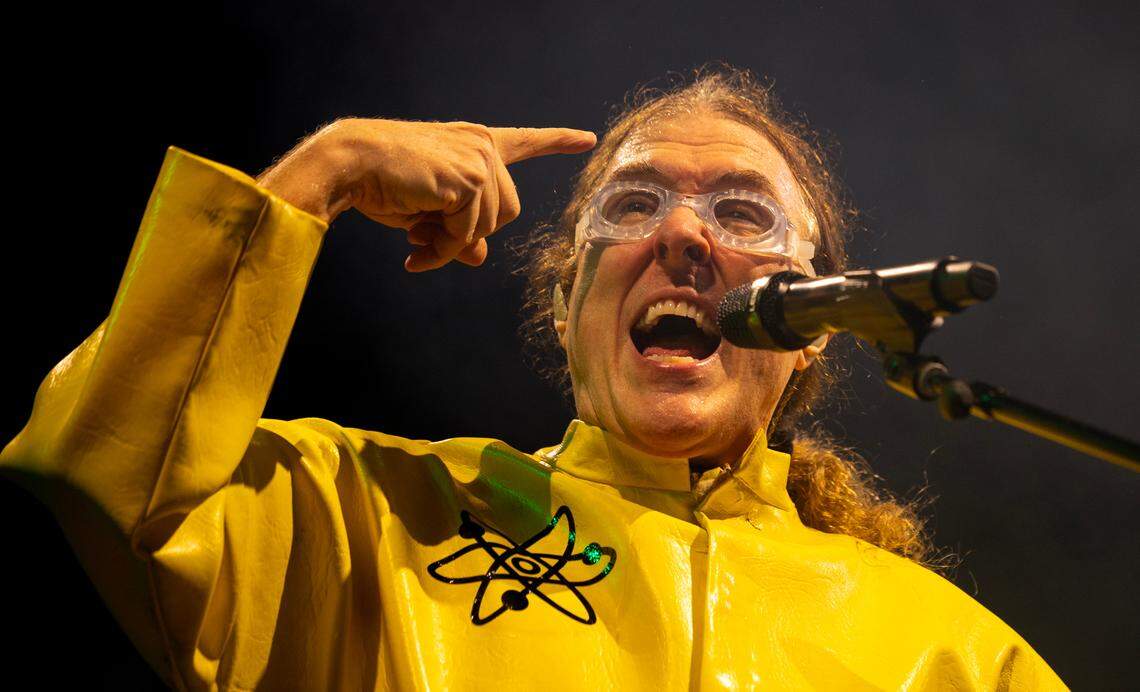 Weird Al Yankovic brings his “Bigger & Weirder 2025” tour to Raleigh, N.C.’s Red Hat Amphiteather, Thursday night, July 24, 2025.