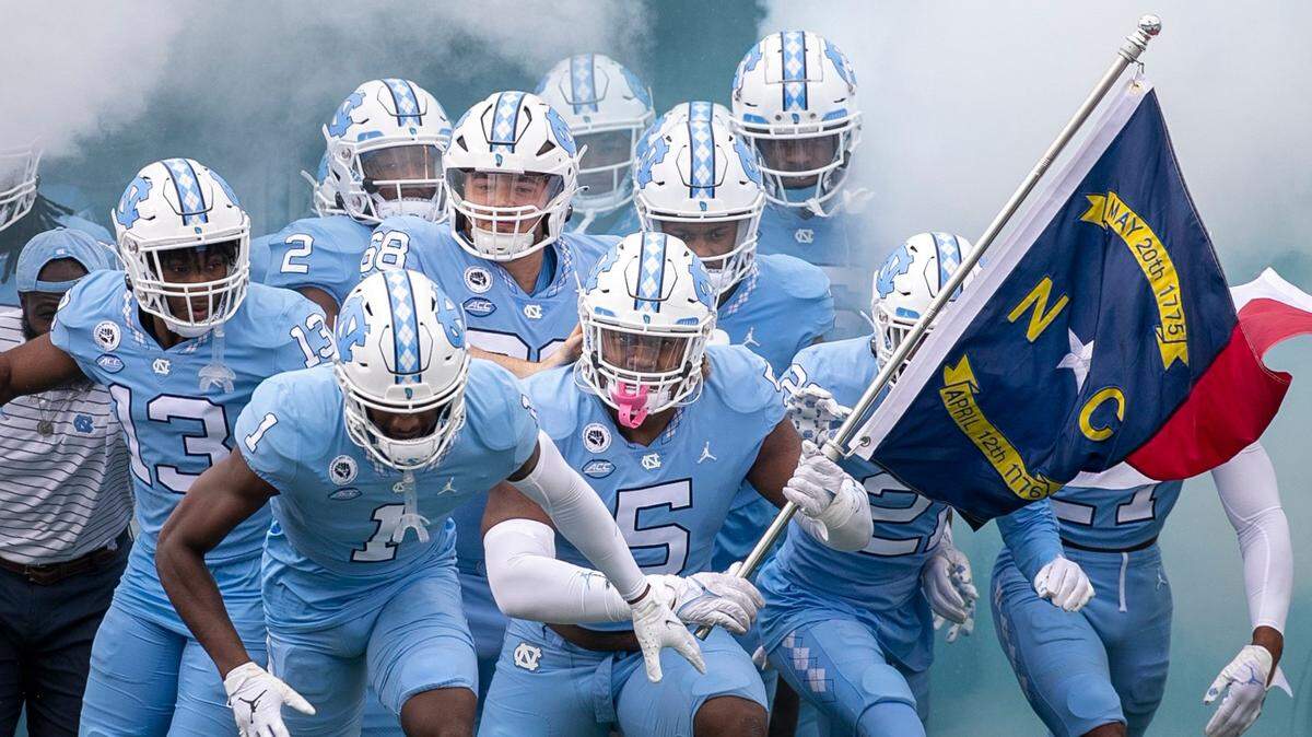 The Tar Heels enter Kenan Stadium for their game against Virginia Tech on Saturday, October 1, 2022 at Kenan Stadium in Chapel Hill, N.C.