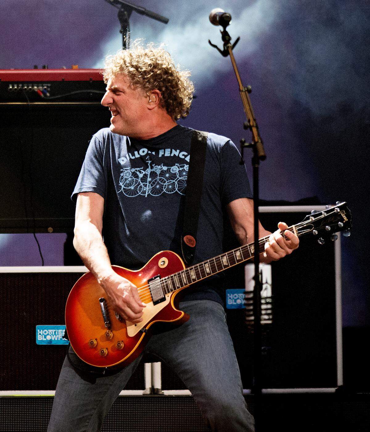 Hootie and the Blowfish lead guitar player Mark Bryan shreds in concert Friday night, Feb. 17, 2023 in Raleigh.