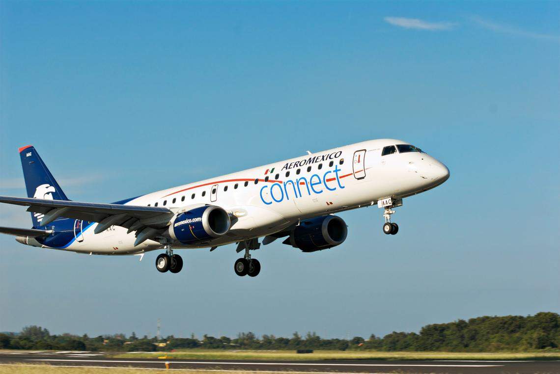 Aeromexico announced Monday that it will begin flying nonstop between Raleigh-Durham International Airport and Mexico City on an Embraer 190 like this one in the summer of 2024.