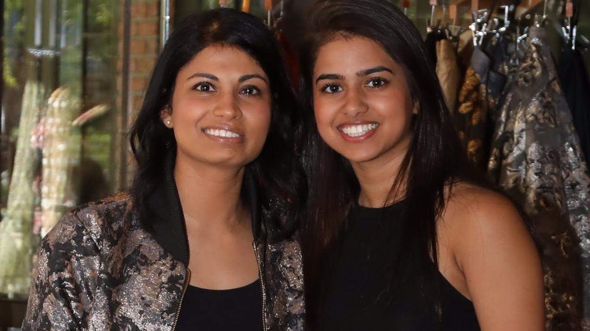 Niki, left, and Ritika Shamdasani started Sani to create more accessible South Asian fashion.