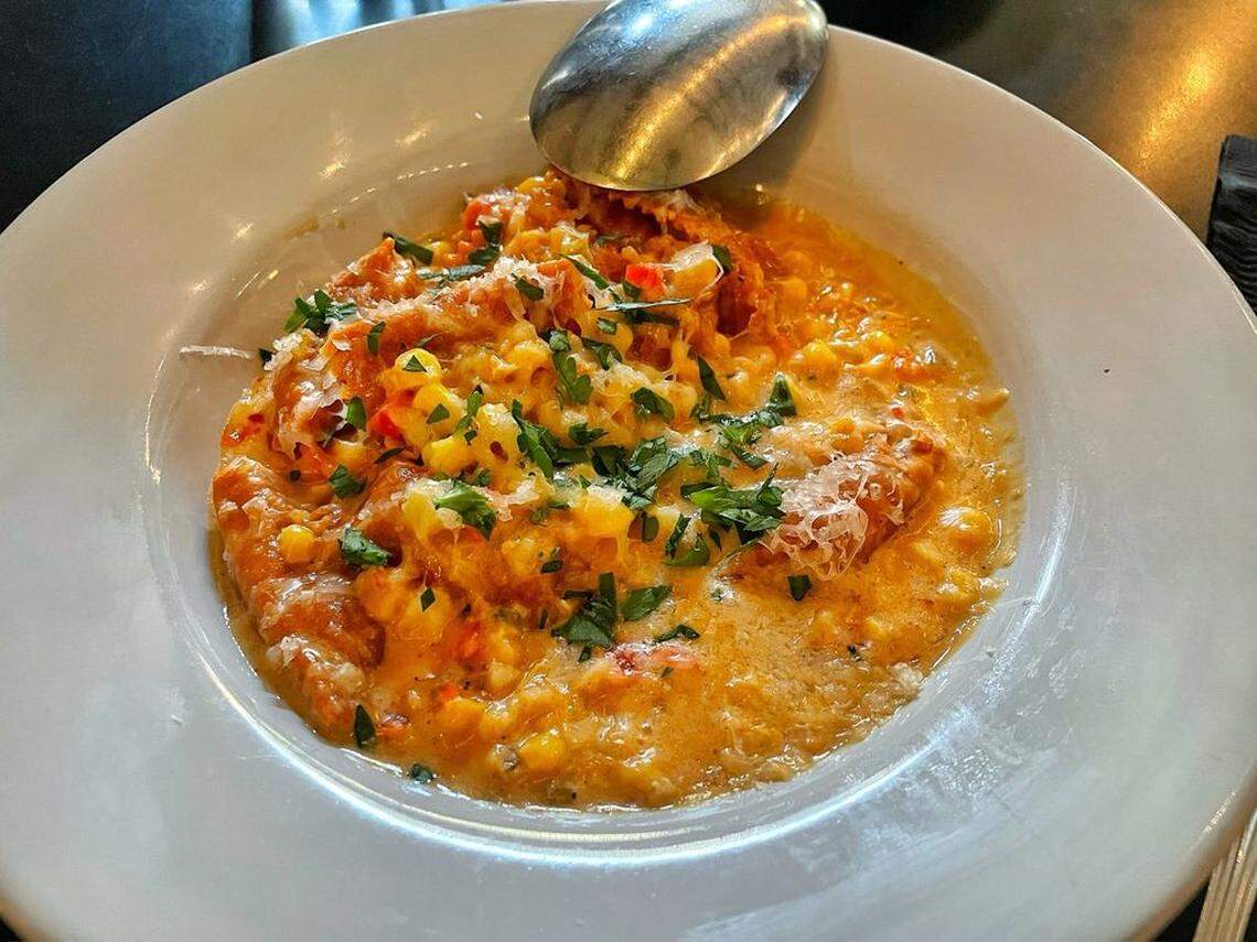 Agnolotti with nduja photographed at Figulina in Raleigh in August 2024.