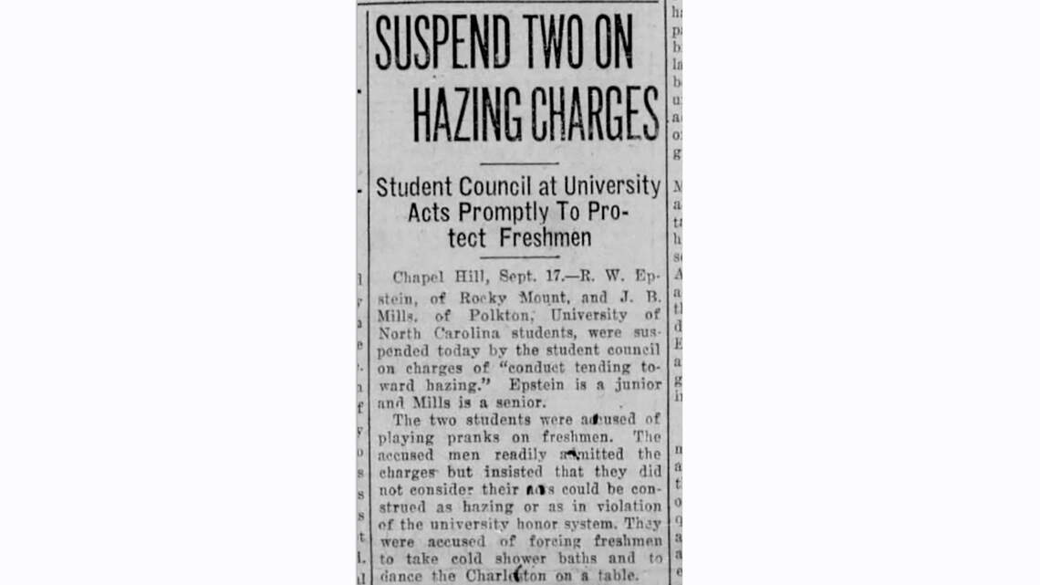 Was it hazing to make UNC freshmen dance the Charleston? — Today in Triangle History