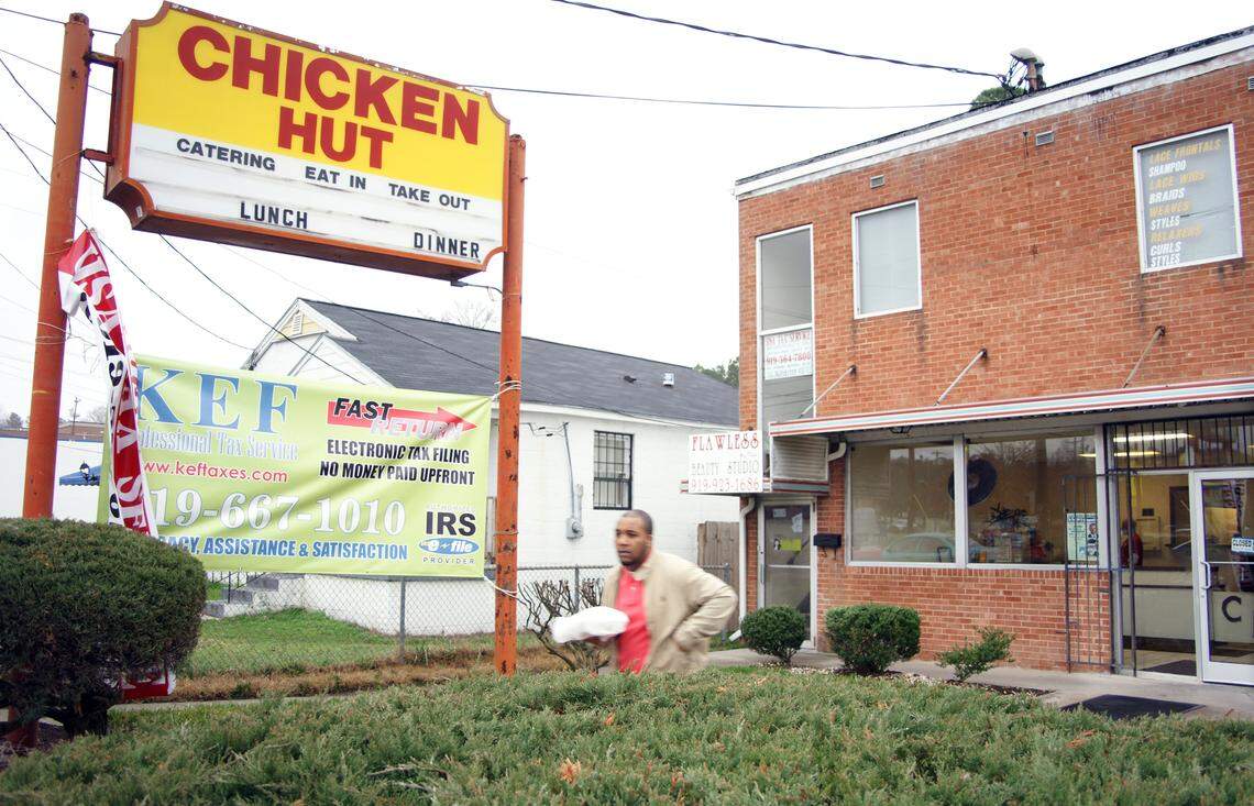 Chicken Hut, a long-time favorite local lunch business on S. Fayetteville St., Durham.