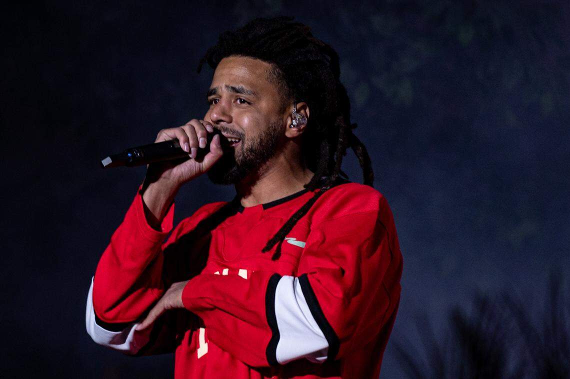 J Cole headlines at Dreamville Festival in Raleigh, N.C. on Sunday, April 7, 2024.