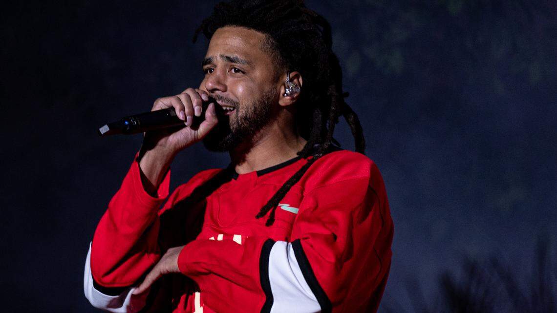 J Cole headlines at Dreamville Festival in Raleigh, N.C. on Sunday, April 7, 2024.