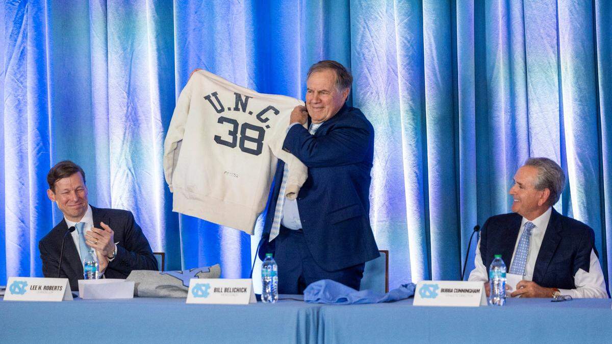 ‘I didn’t come here to leave’: Bill Belichick introduced as UNC’s new head football coach