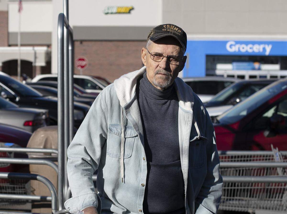 Frank Miller of Spring Hope, N.C. does not wear a mask when he goes out in public. Ailed with with heart issues that causes trouble breathing with a face covering, he also has strong beliefs. ‘Putting the mask on and breathing, you’re breathing your own carbon dioxide, and that’s not any good for you’, Miller said.