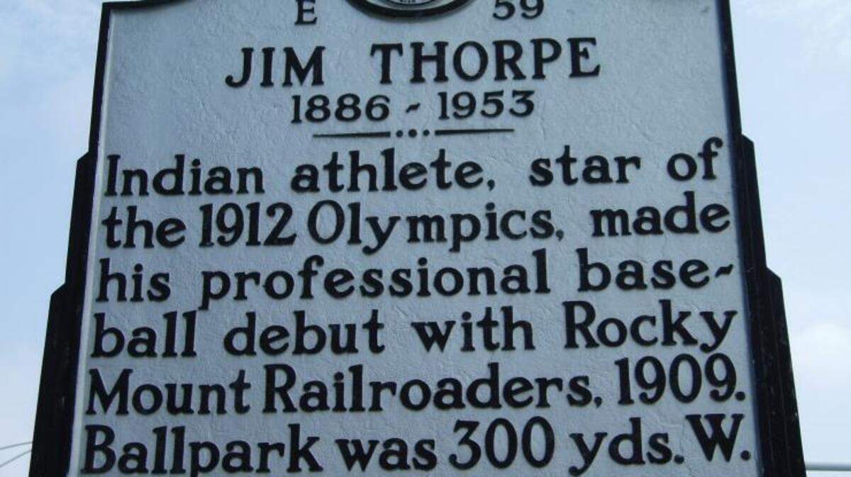 A historical marker honoring Jim Thorpe has gone missing from its location in North Carolina, officials say.
