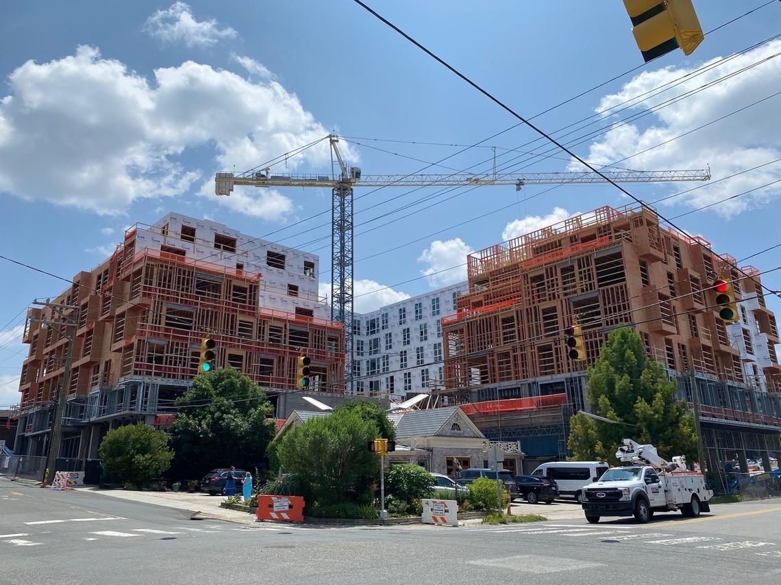 GeerHouse is under construction on the corner of Foster and West Geer streets.
