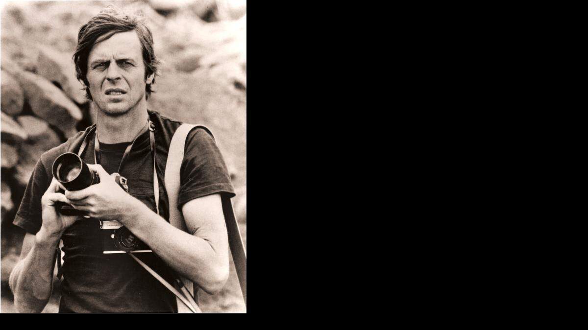 George Plimpton photographing birds in Africa, as seen in “American Masters: Plimpton! Starring George Plimpton as Himself.”