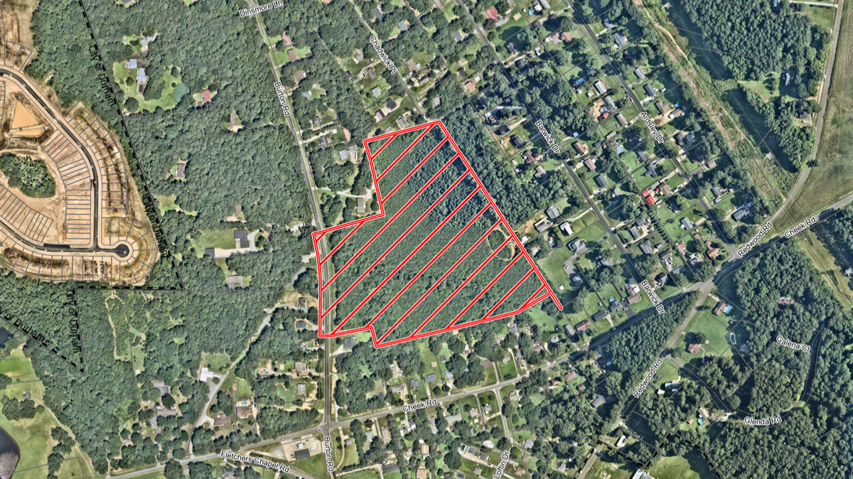 A developer wants to build 120 townhomes on over 17 acres of land in East Durham. The project proposal includes 10 affordable units and a financial contribution to Durham Public Schools.