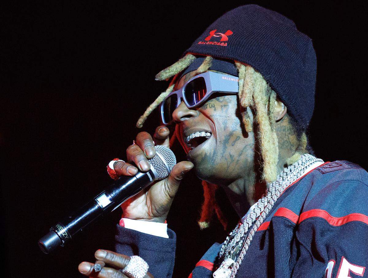 Lil Wayne performs during the fifth Dreamville Festival on Saturday, April 5, 2025, at Dorothea Dix Park in Raleigh, N.C.