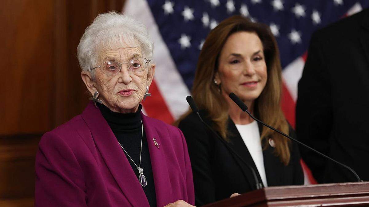 WASHINGTON, DC - OCTOBER 14: House Rules Committee Rep. Virginia Foxx (R-NC), speaks alongside House Majority Conference Chair Lisa McClain (R-MI) at a news conference at the U.S. Capitol on October 14, 2025 in Washington, DC. The government remains shut down after Congress failed to reach a funding deal 14 days ago. (Photo by Anna Moneymaker/Getty Images)