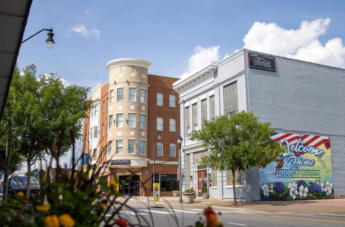 A photo of Main Street in Fuquay-Varina.
