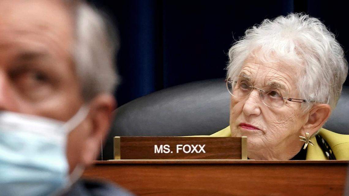 Rep. Virginia Foxx, R-N.C., speaks during a House Committee on Oversight and Reform hearing on unsustainable drug prices on Capitol Hill, Wednesday, Sept. 30, 2020, in Washington.