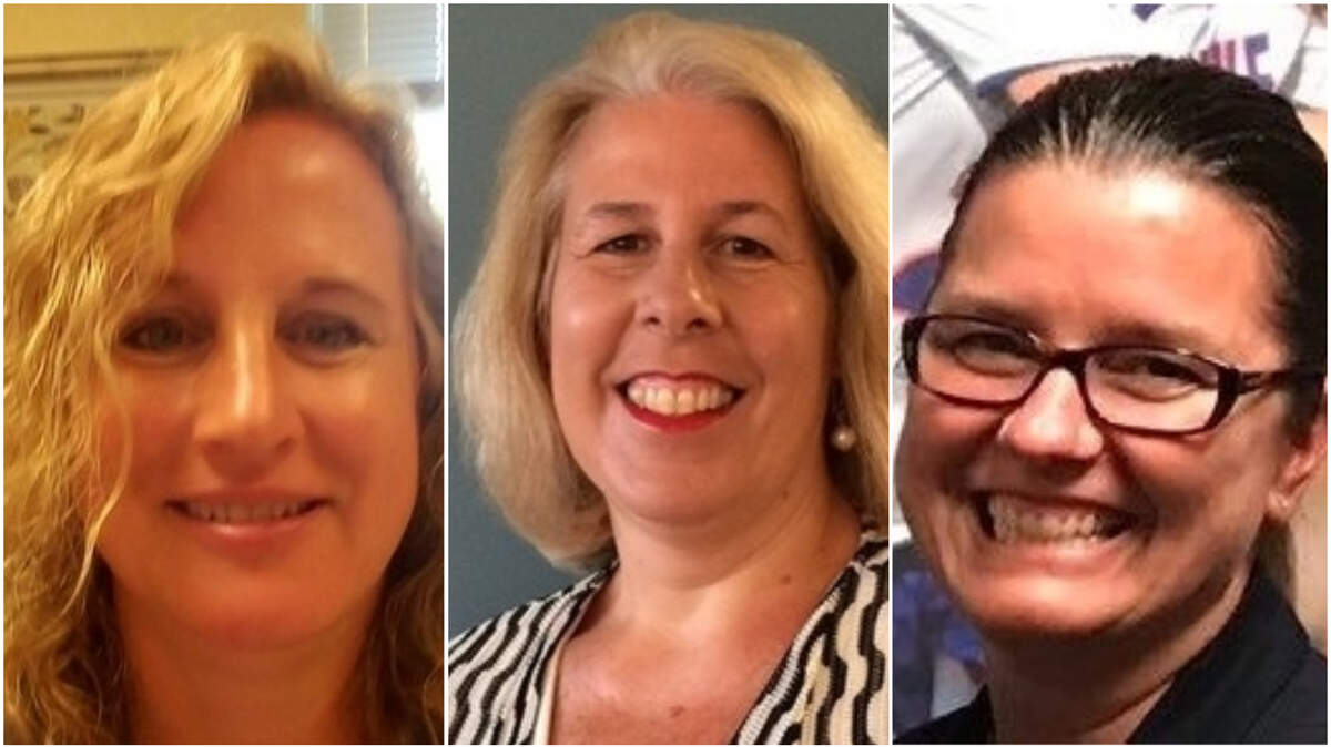 (From left to right) A. Elaine Hofmann is the new principal of Apex High School. Denise Tillery is the new principal of Heritage Elementary School. Jena Wojdylo-Kehler is the new principal of Lead Mine Elementary School.